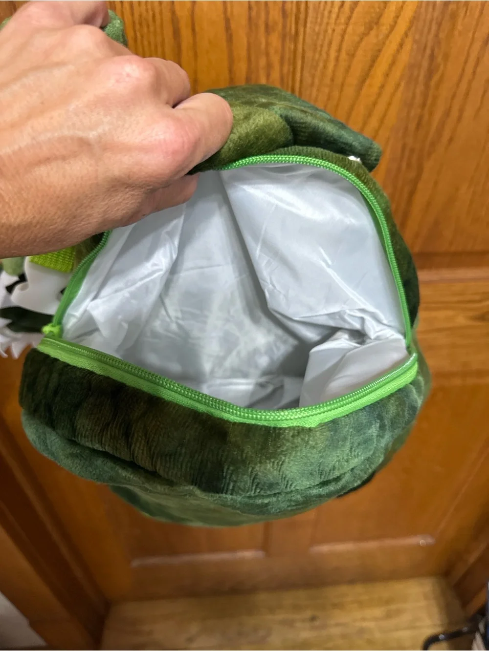 Kids Green Dinosaur Removable Hooded Costume Backpack - Unbranded